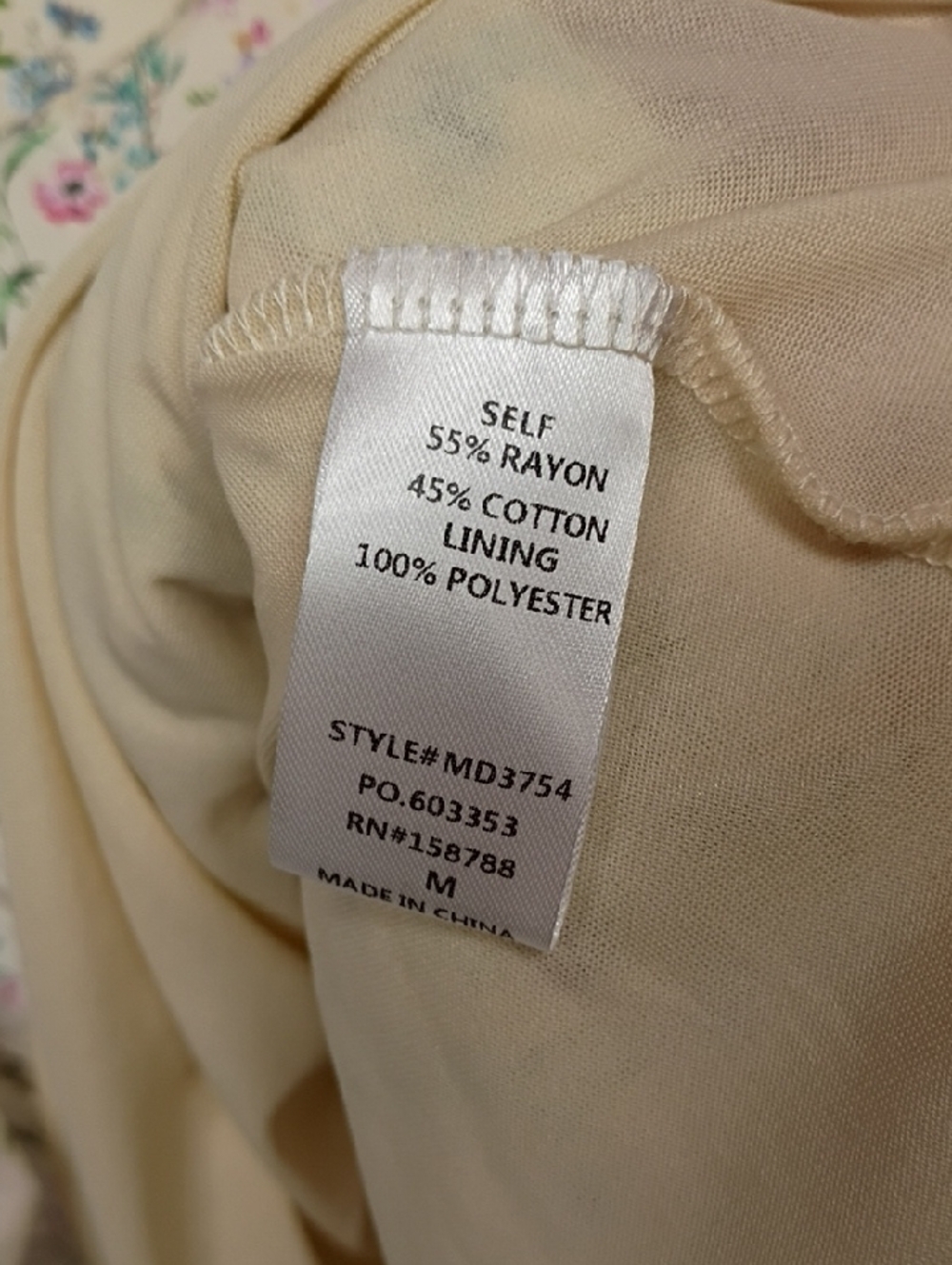 Cream Floral Tie-Shoulder Sundress - Picture 8 of 13